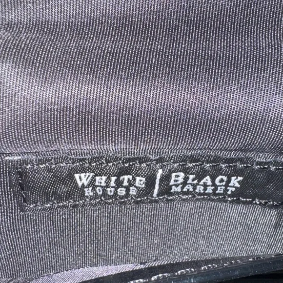 White House Black Market Cream and Black Clutch - Picture 3 of 9